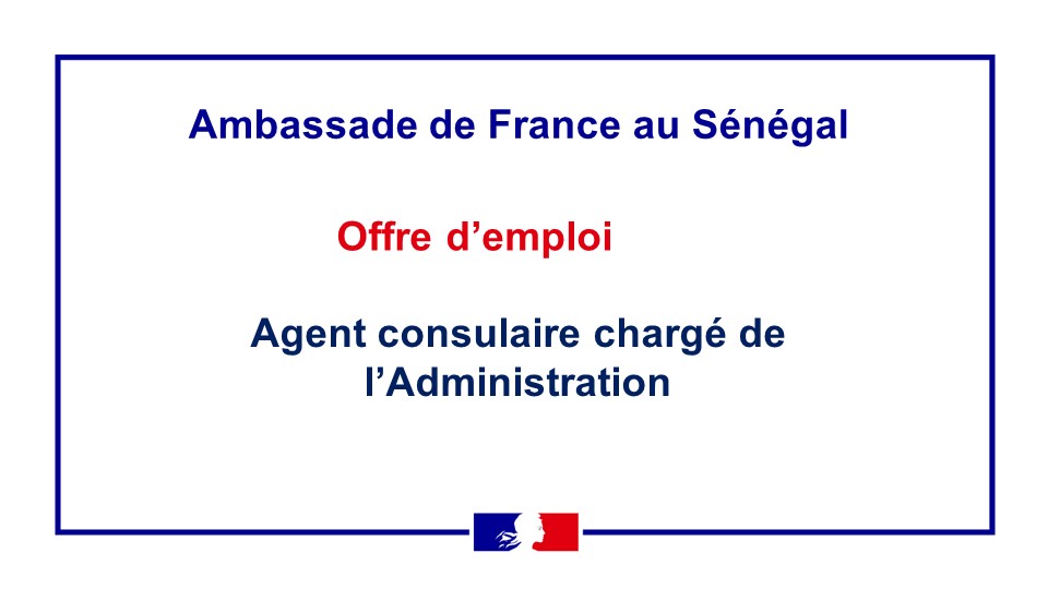 L’Ambassade De France Au Sénégal Recrute Un Agent Consulaire Chargé De ...